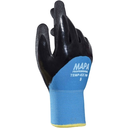 Mapa Utility Work Gloves, Temp-Ice 700 Cuff, Blue, XL 700410